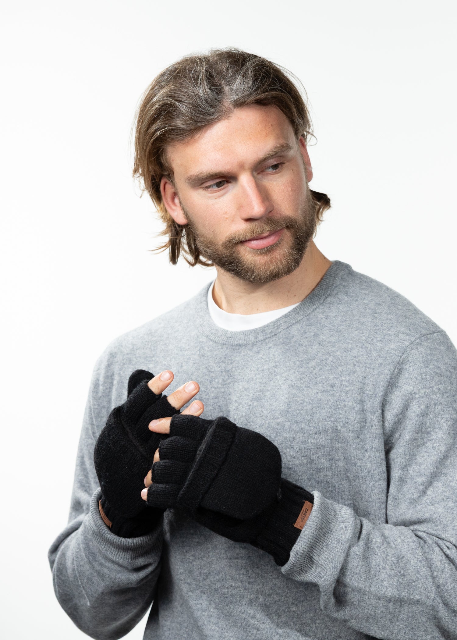Men Haakon Bumgloves black - Side