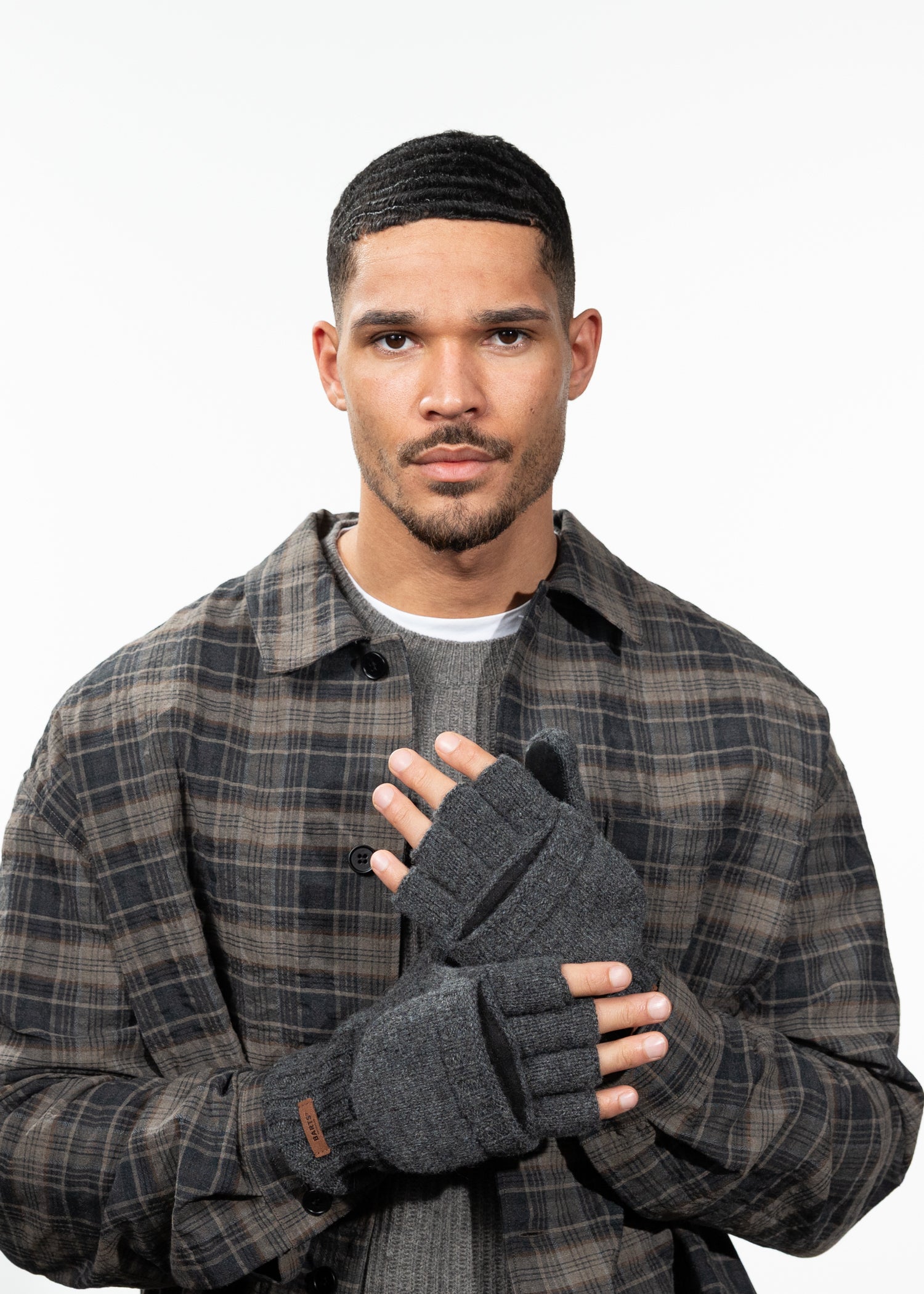 Men Haakon Bumgloves charcoal - Front