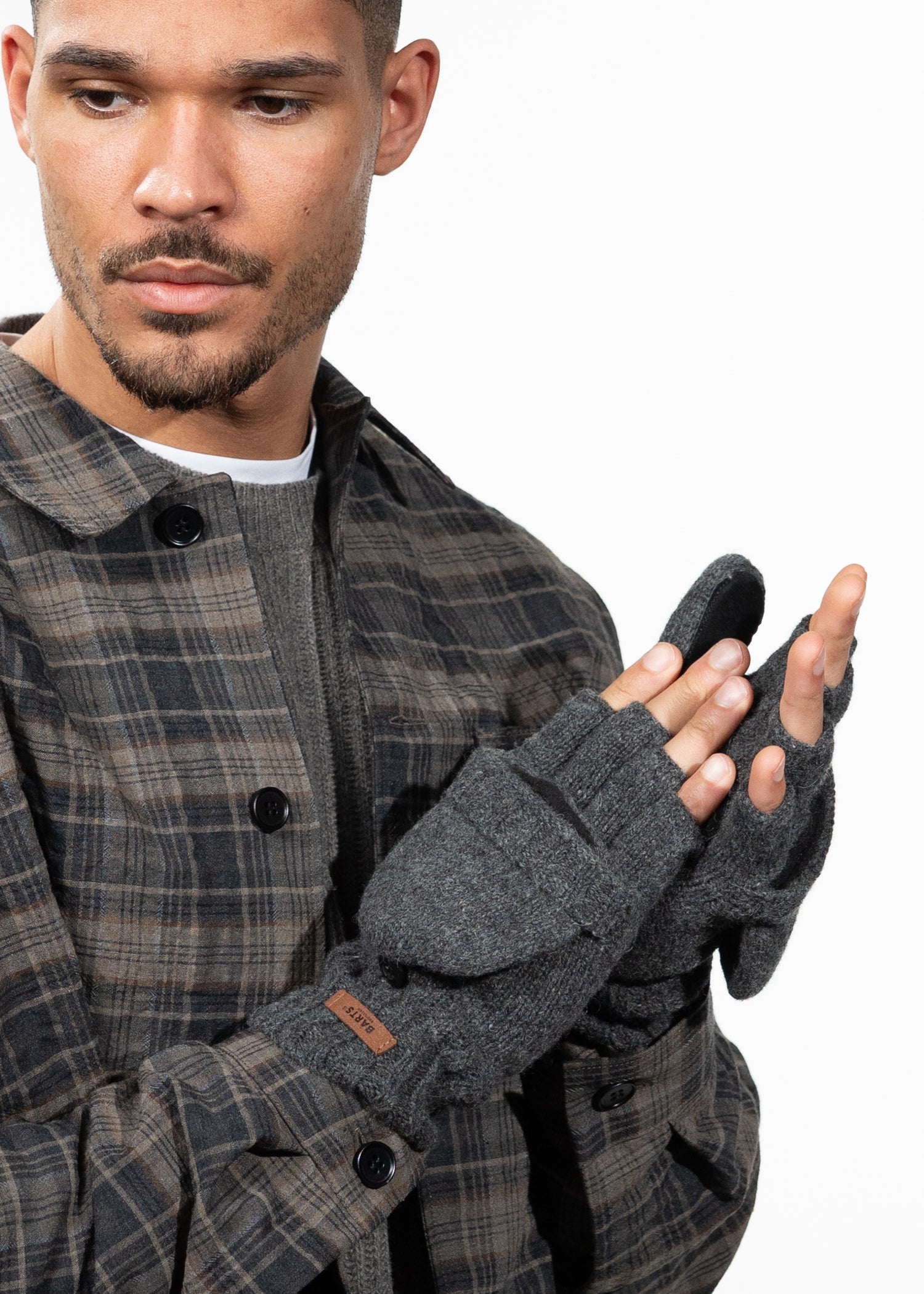 Men Haakon Bumgloves charcoal - Side