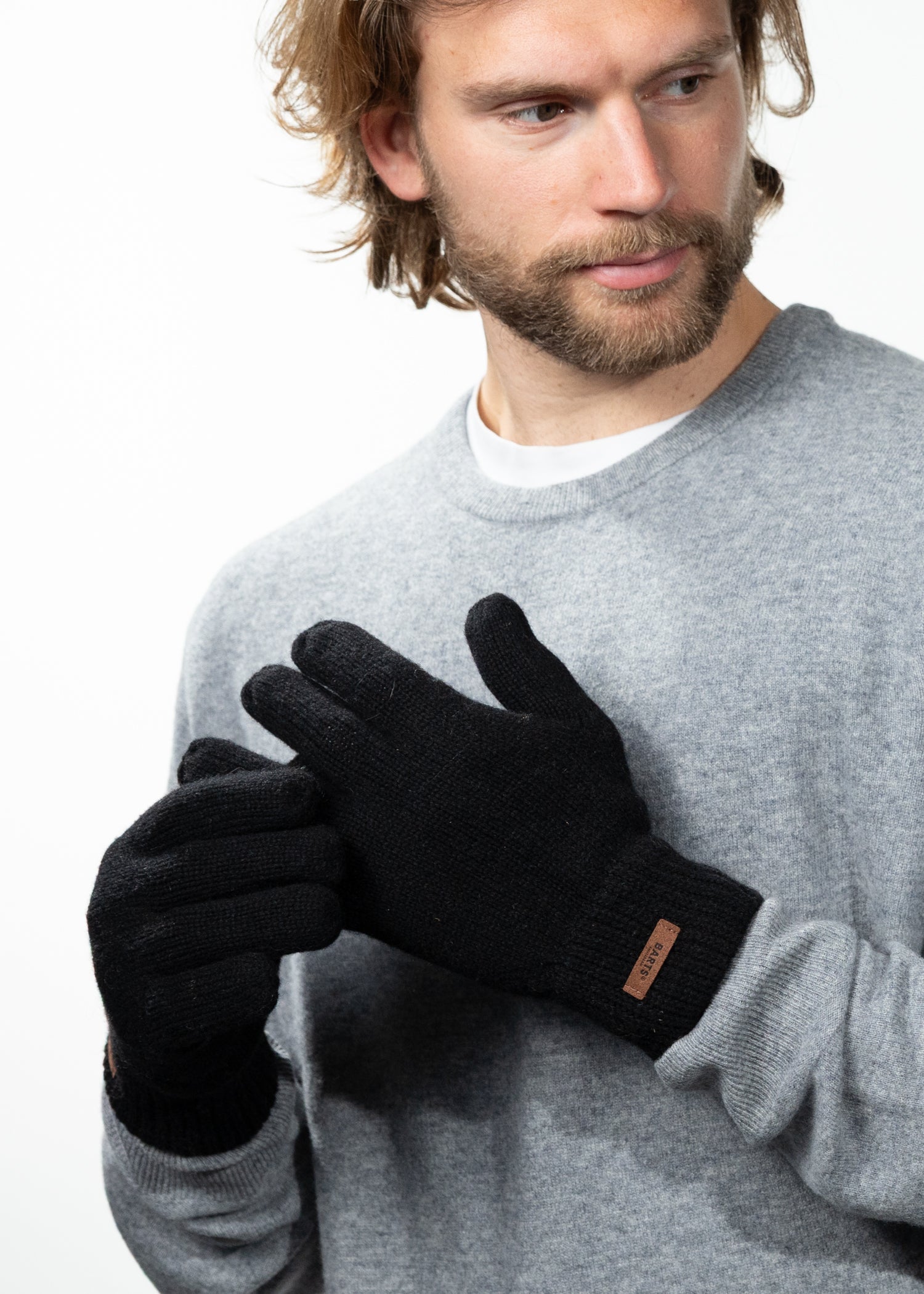 Men Haakon Gloves black - Front