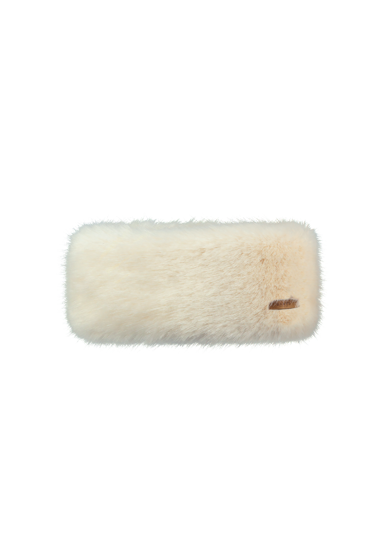 Women Fur Headband white