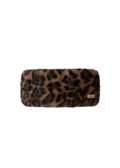 Women Fur Headband print brown
