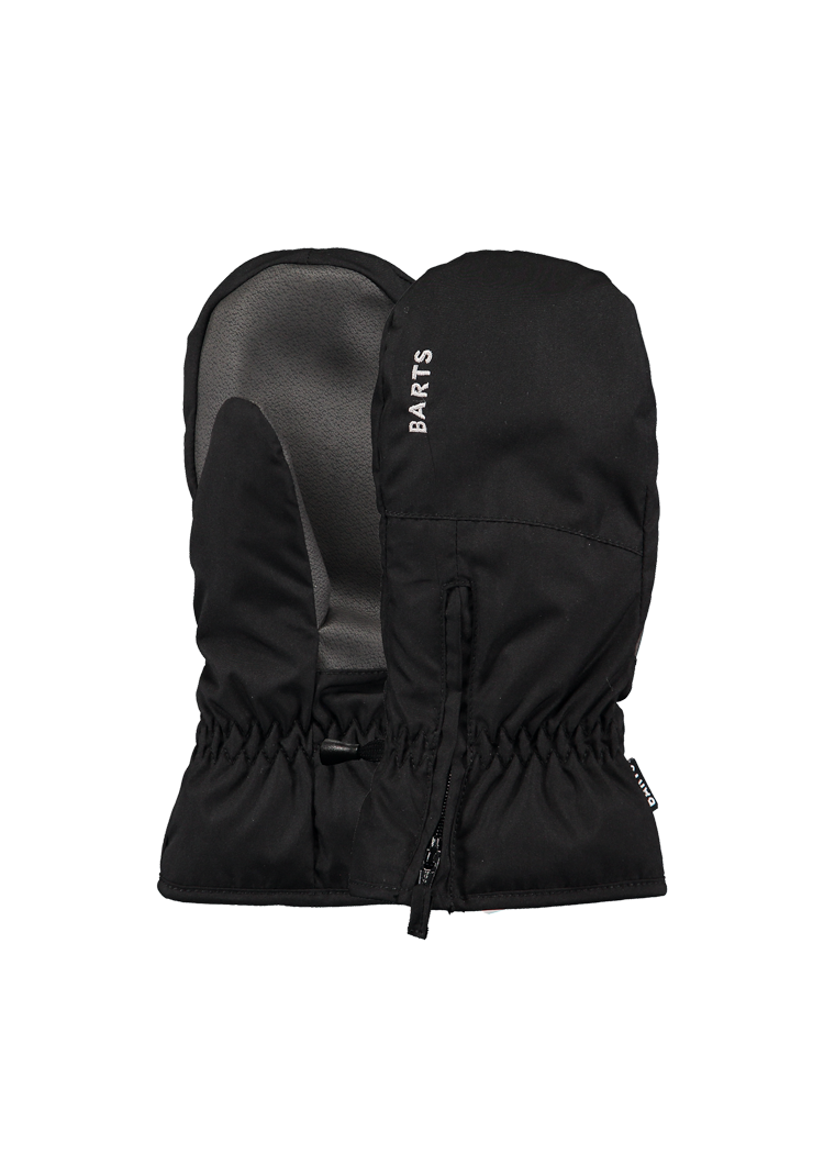Kids Zipper Mitts black