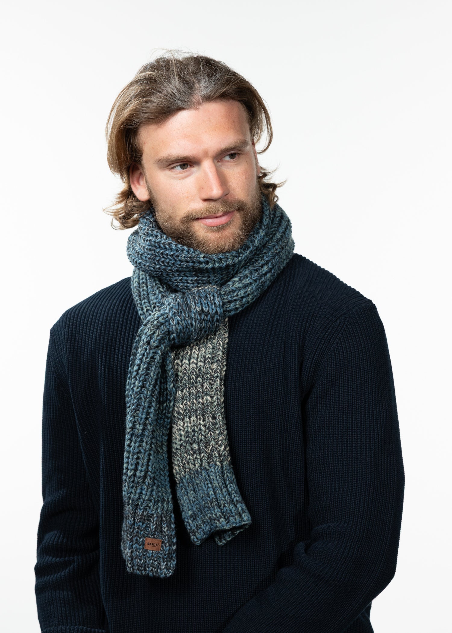 Men Akotan Scarf navy - Front