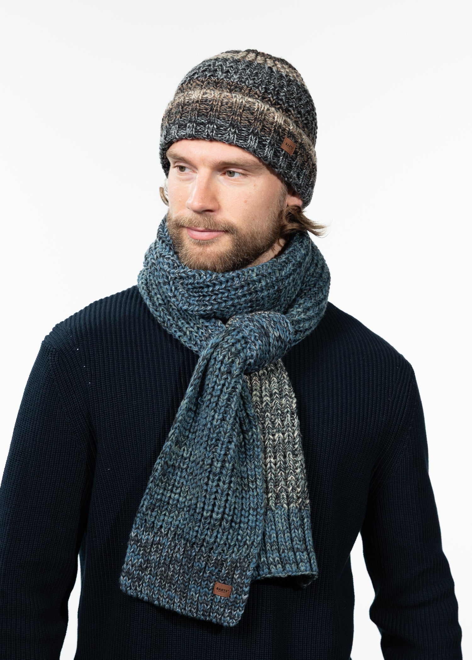 Men Akotan Scarf navy - Front