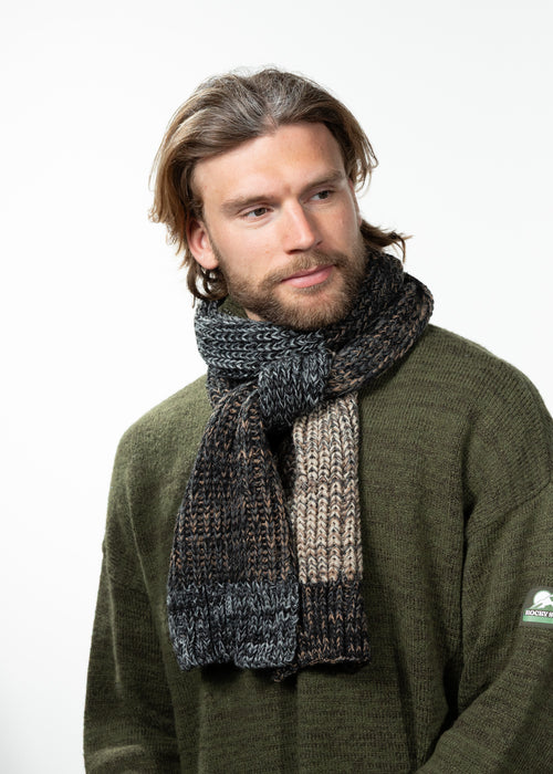 Men Akotan Scarf dark heather - Front