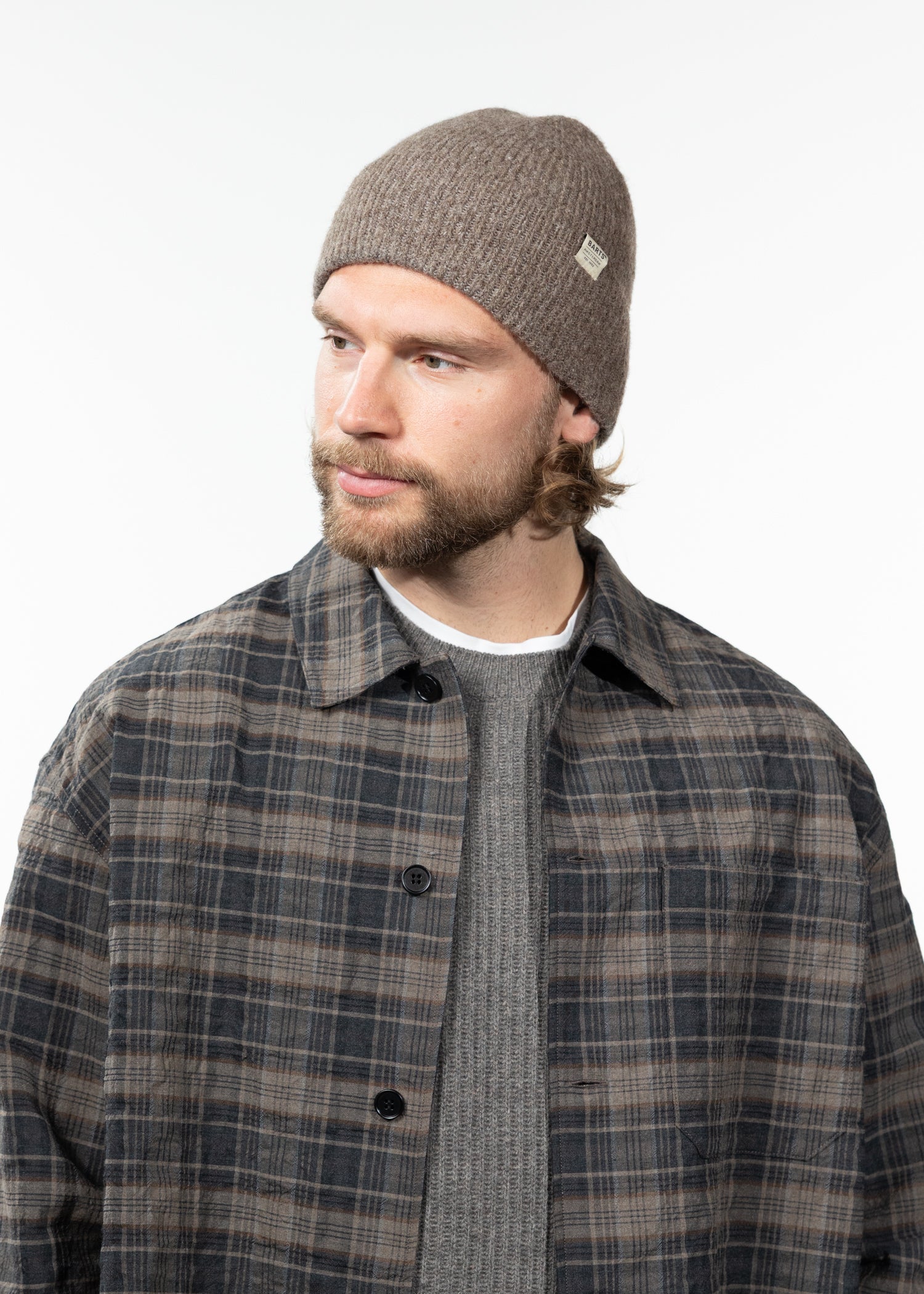 Men Willian Beanie brown - Side
