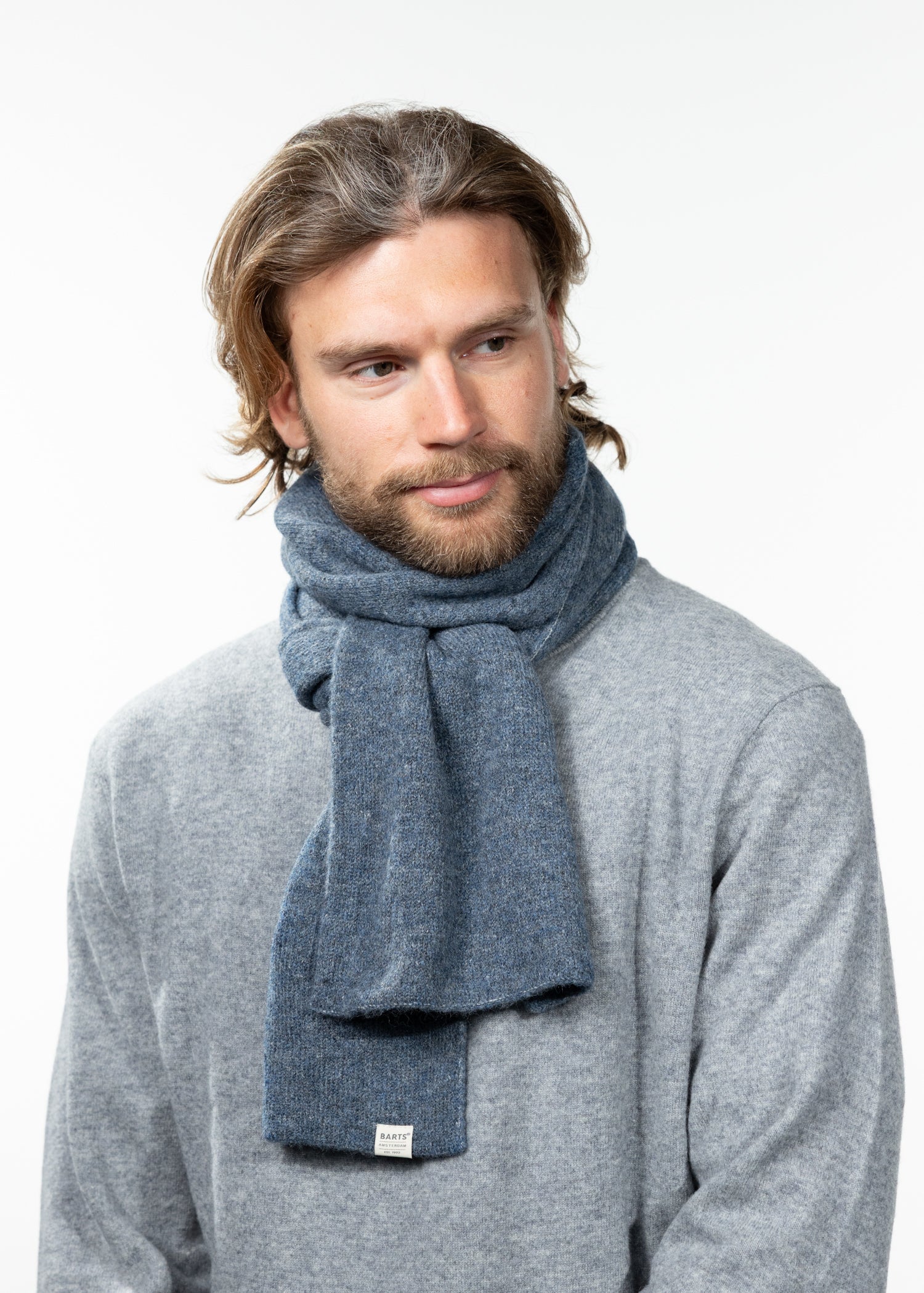 Men Willian Scarf blue - Front
