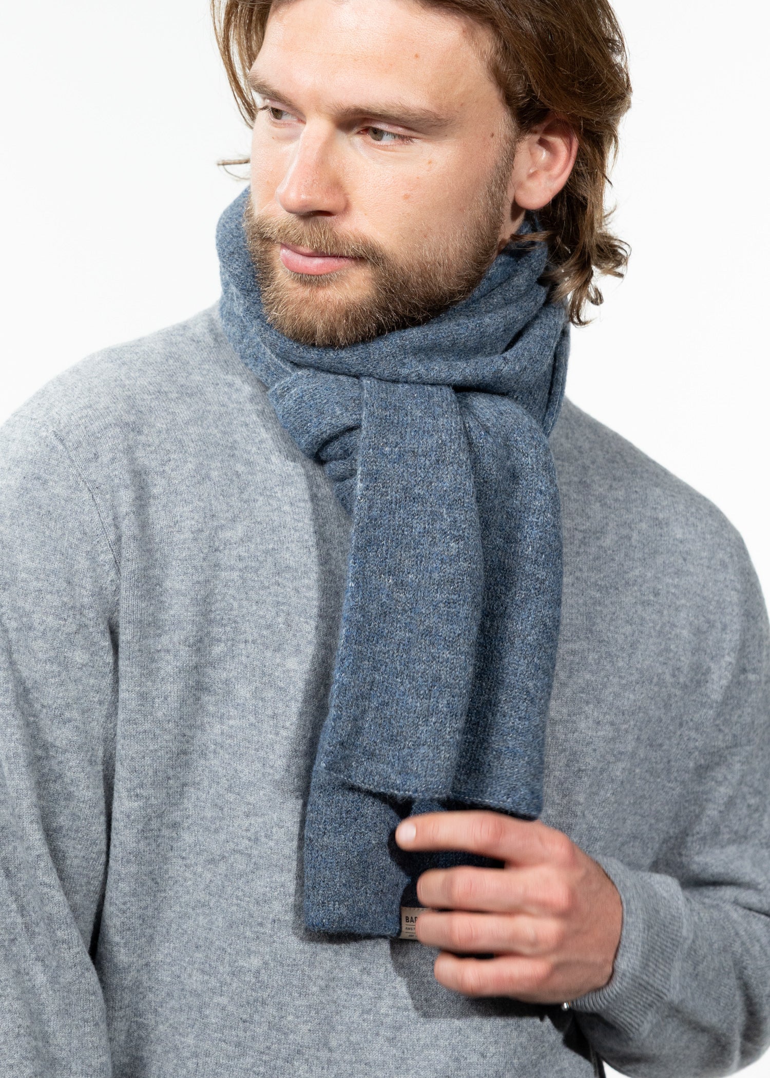 Men Willian Scarf blue - Front