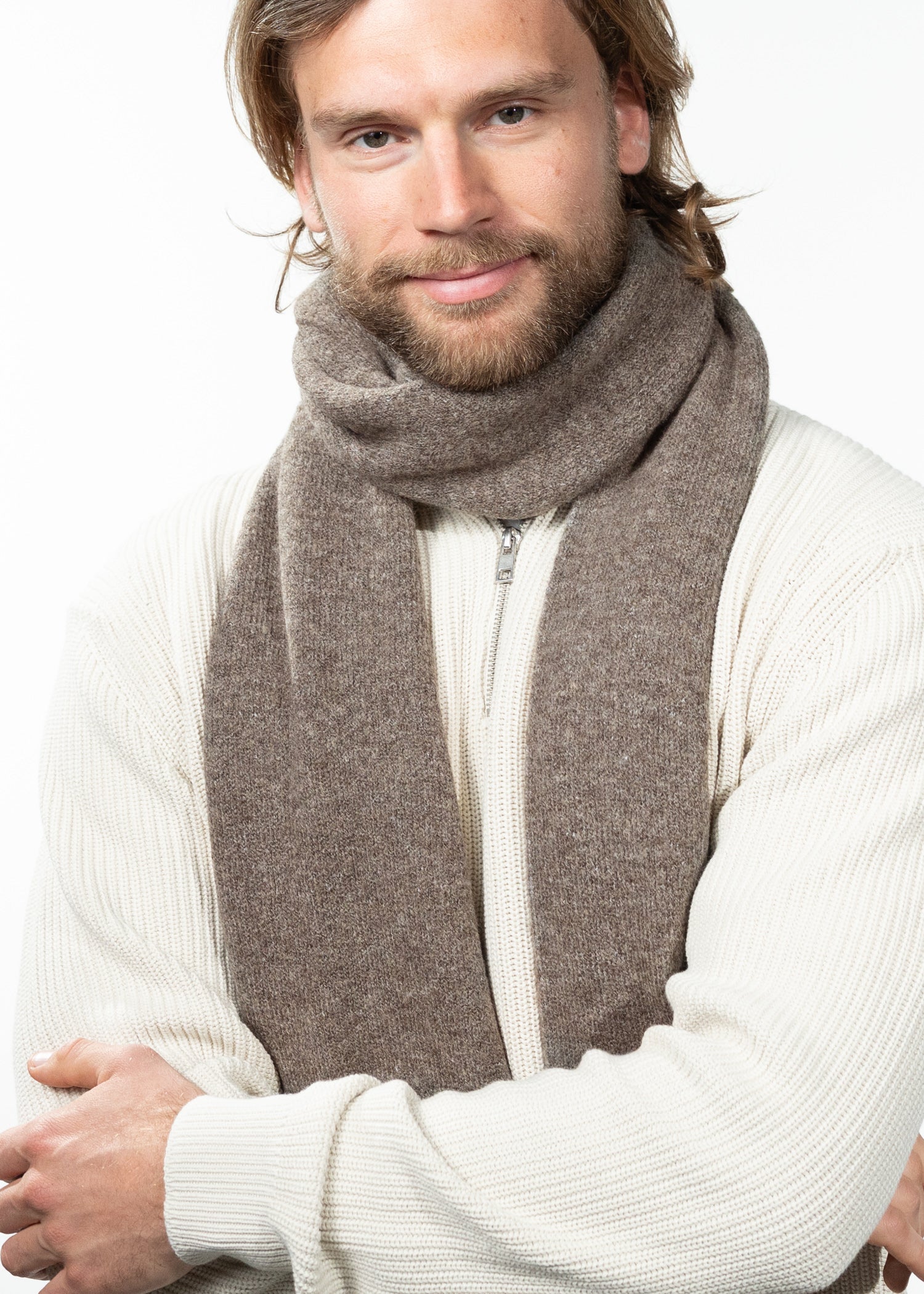 Men Willian Scarf brown - Front