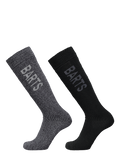 Unisex Basic Skisock 2 Pack anthracite & black