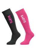 Kids Basic Sock 2 Pack Kids anthracite & fuchsia