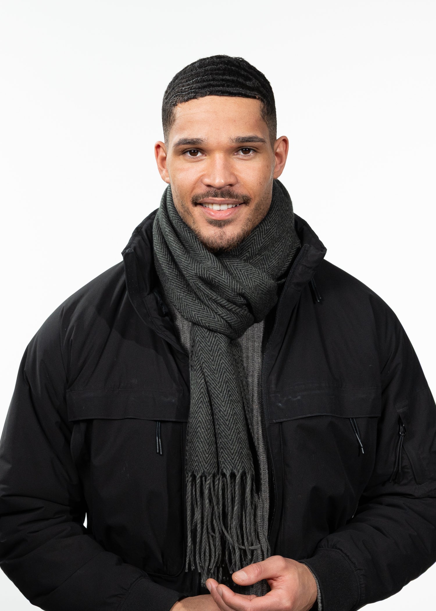 Men Soho Scarf black - Front