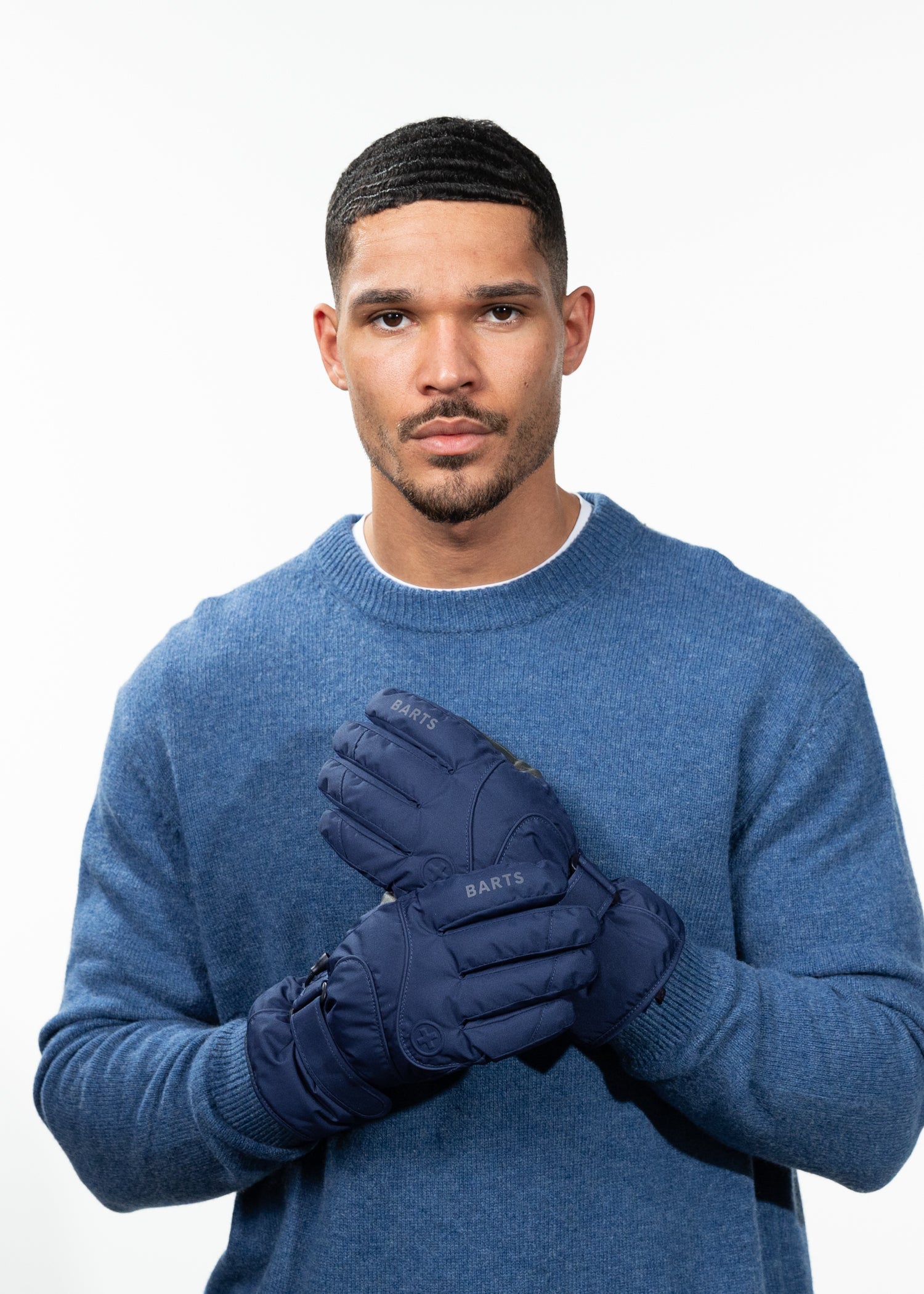 Unisex Basic Skigloves navy - Front