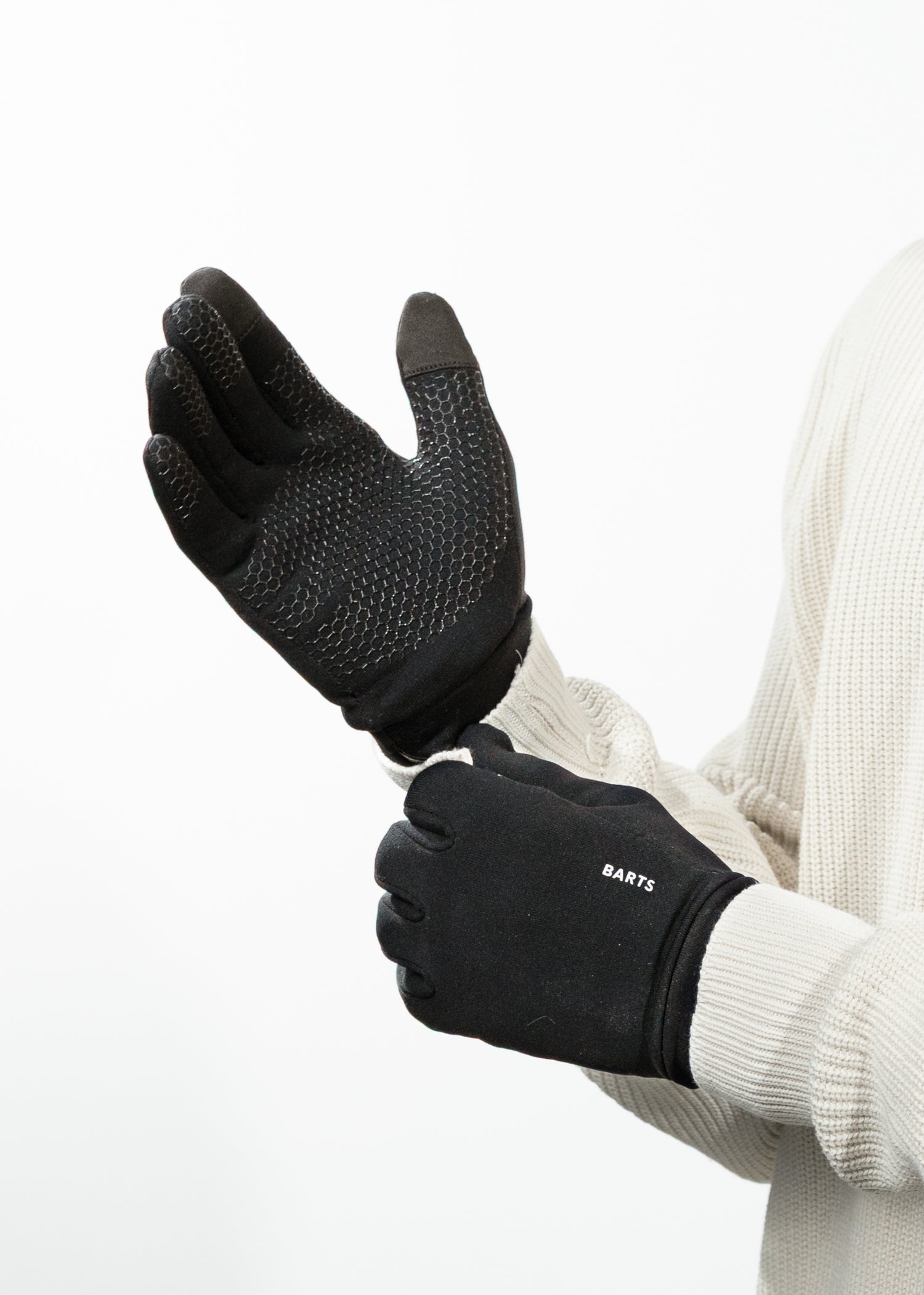 Unisex Powerstretch Touch Gloves black - Side