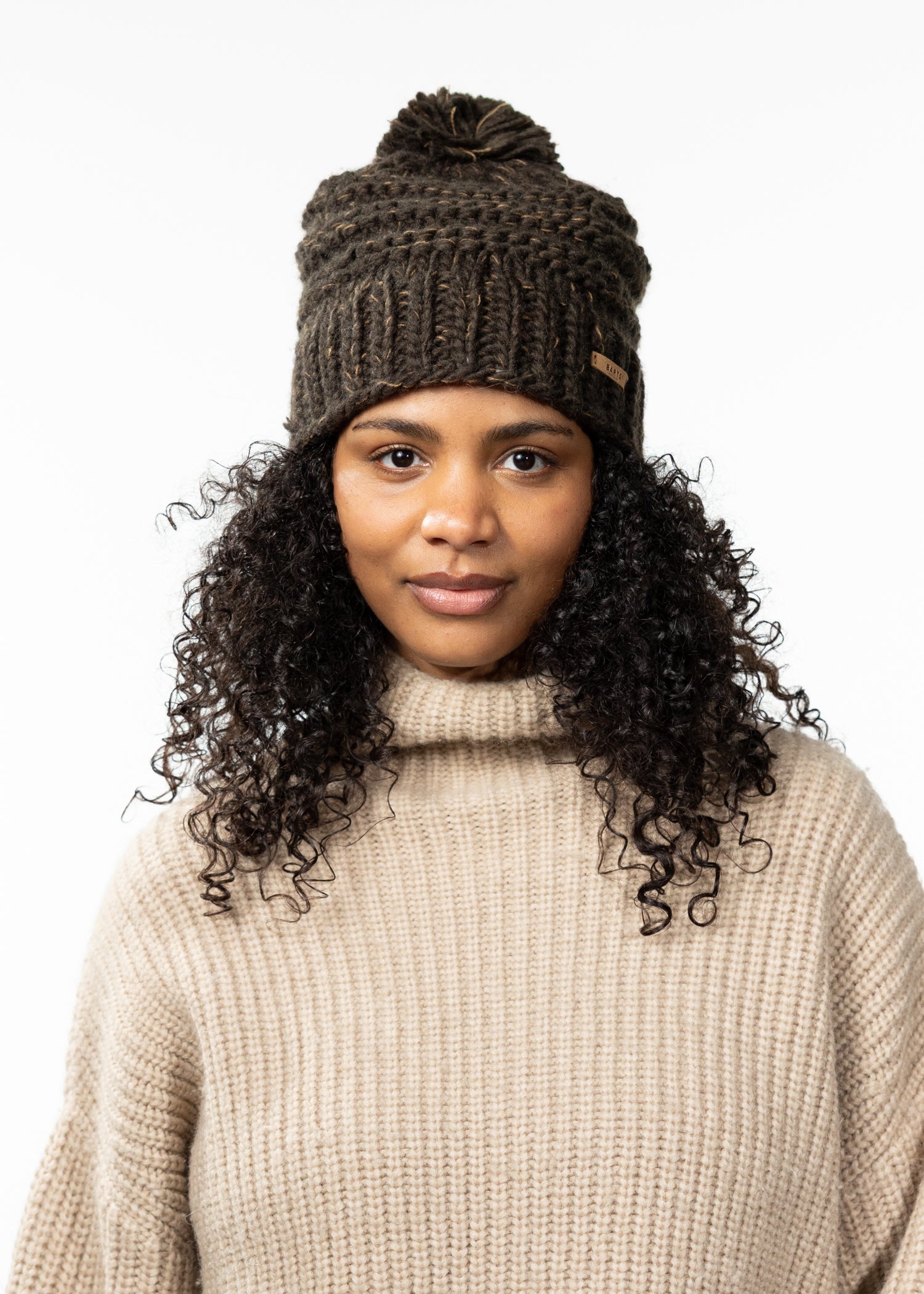 Women Jasmin Beanie dark brown - Front