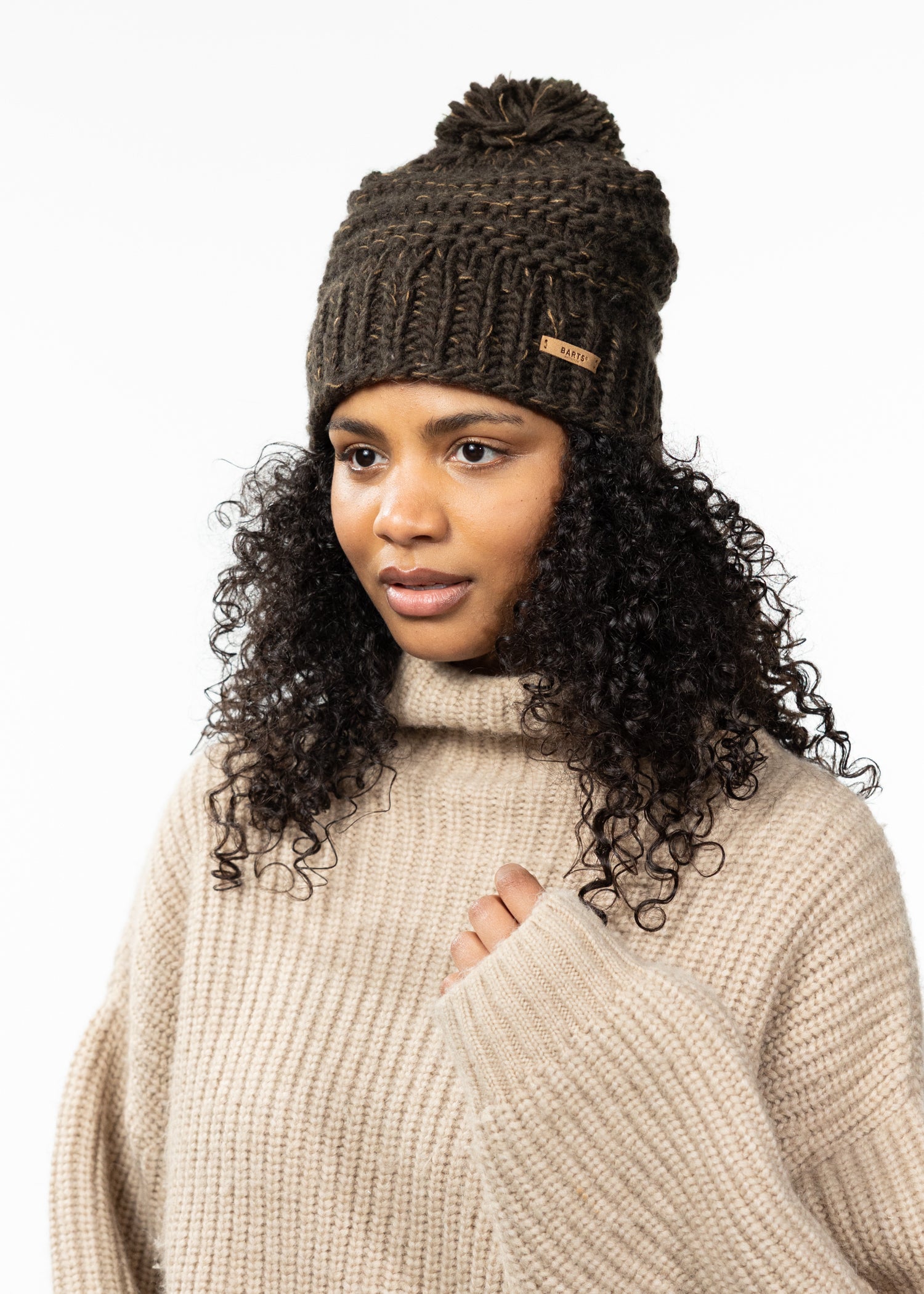 Women Jasmin Beanie dark brown - Side