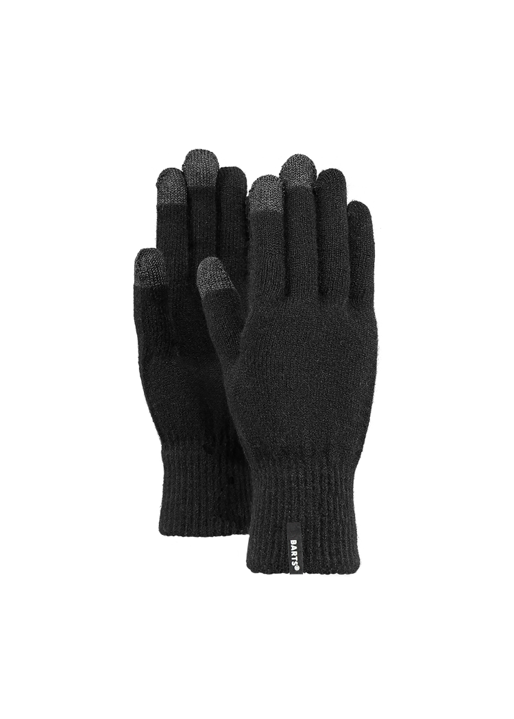 Unisex Fine Knitted Touch Gloves black