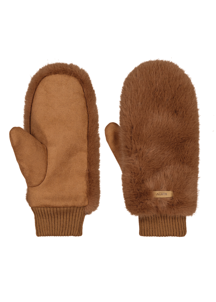 Women Fur Mitts brown