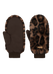 Women Fur Mitts print brown