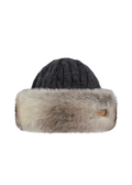 Women Fur Cable Bandhat heather brown