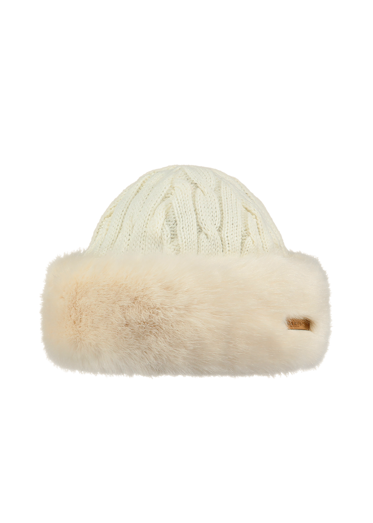 Women Fur Cable Bandhat white
