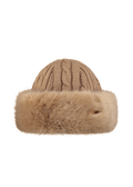 Women Fur Cable Bandhat light brown