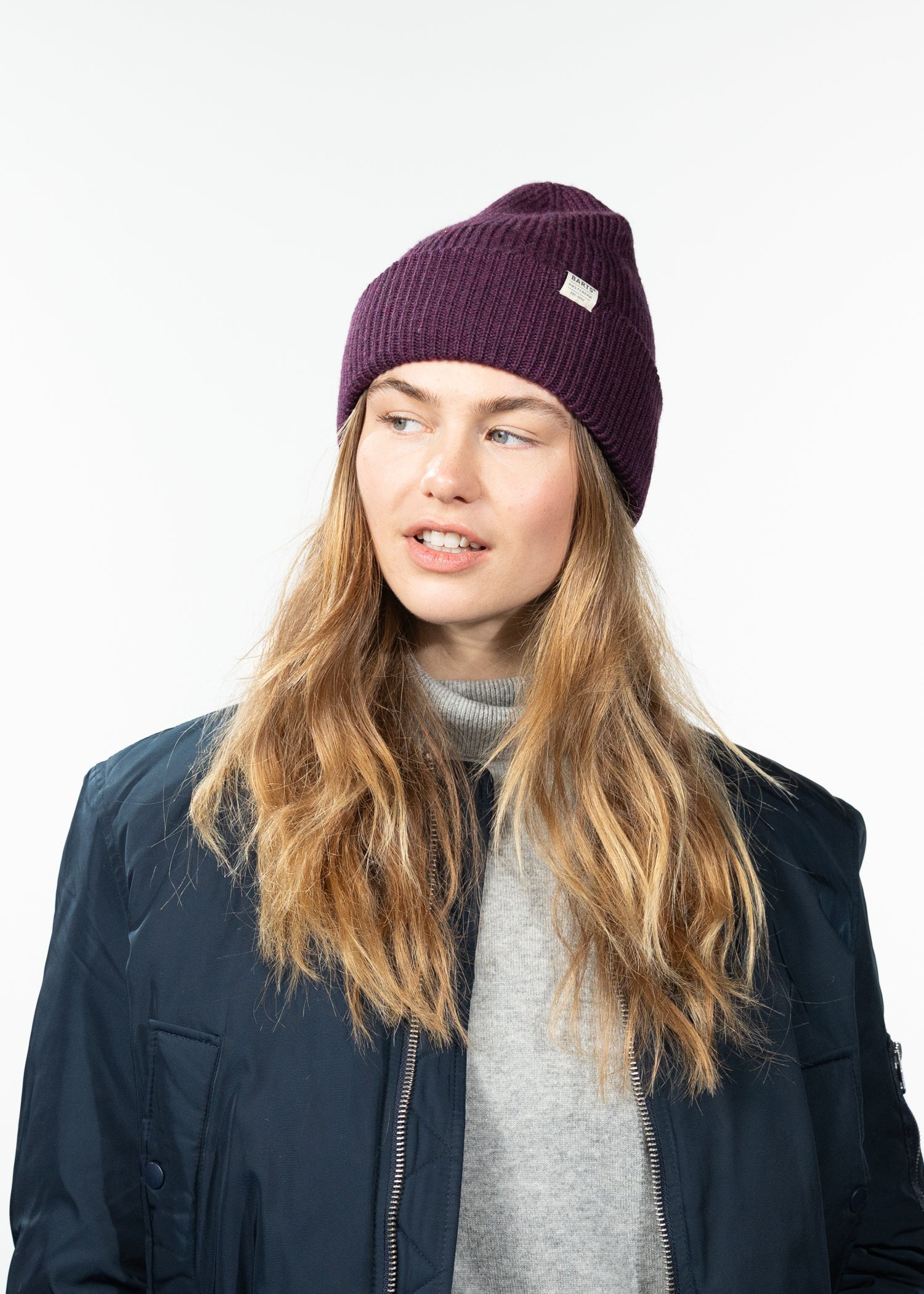 Unisex Makalun Beanie aubergine - Front