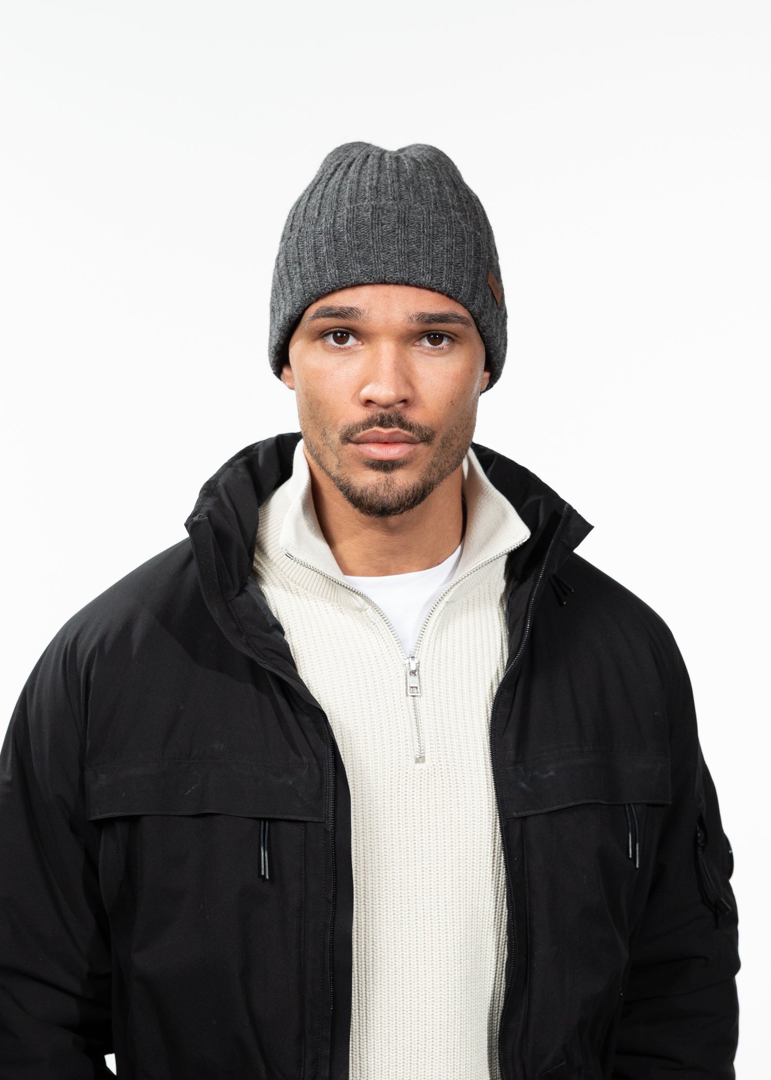 Men Haakon Turnup charcoal - Front