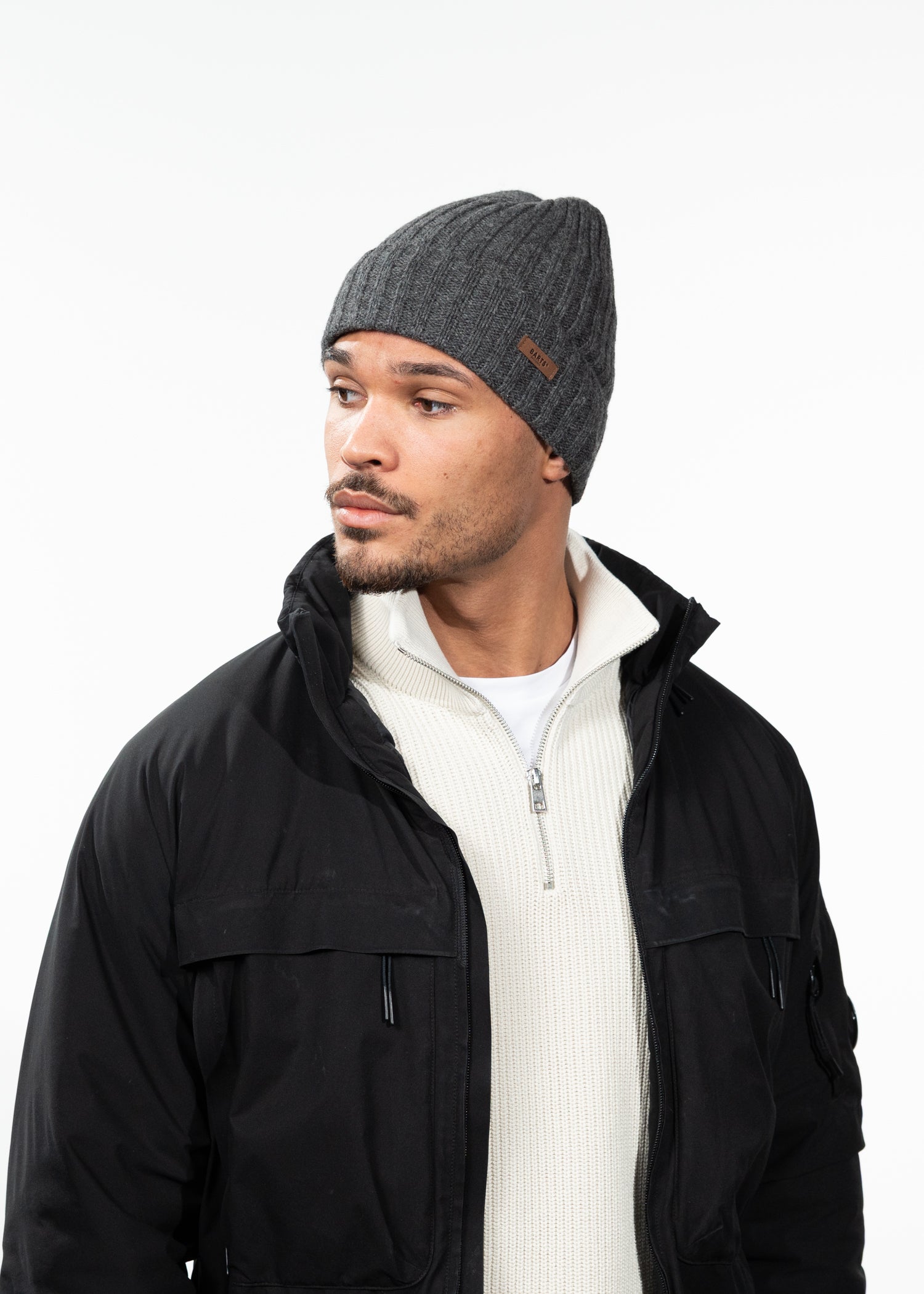 Men Haakon Turnup charcoal - Side