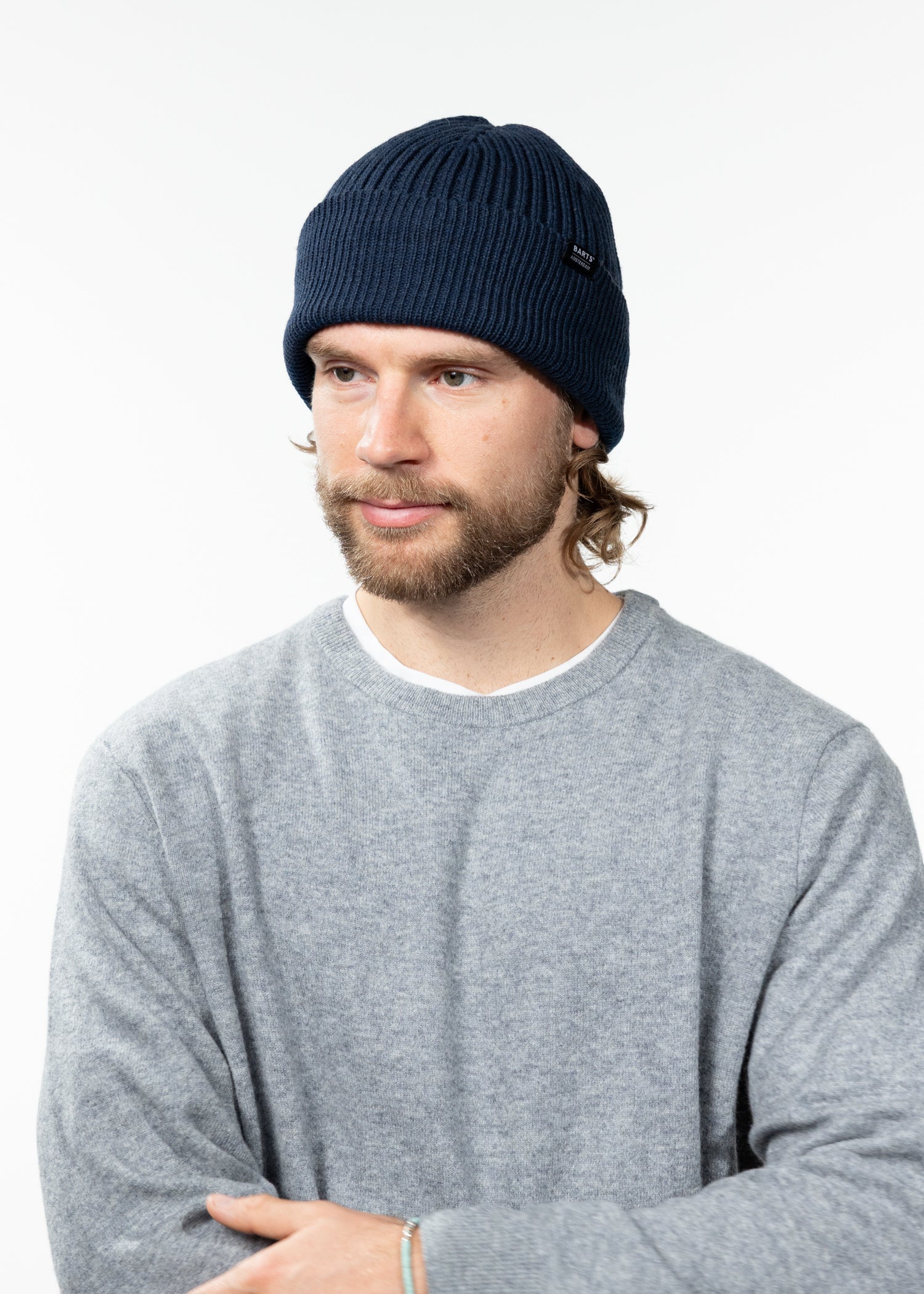 Men Nieck Beanie navy - Side