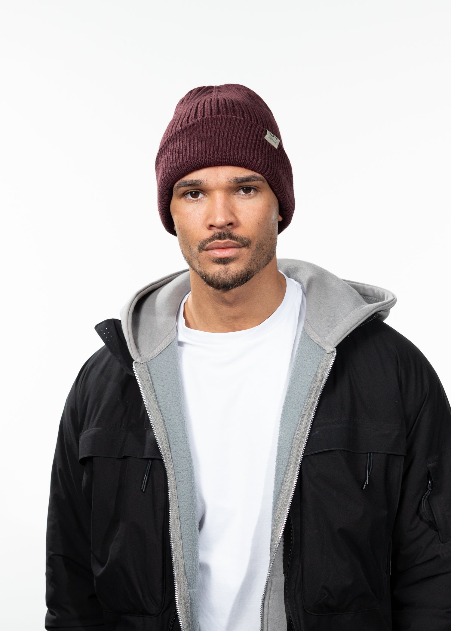Men Nieck Beanie burgundy - Front