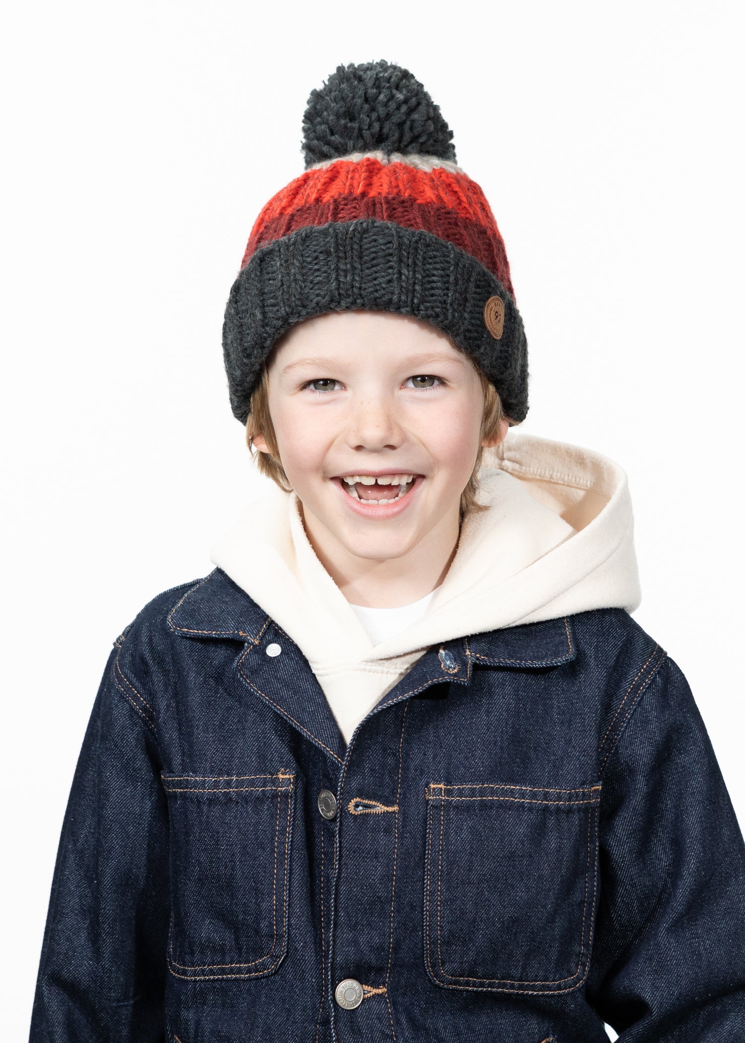 Kids Wilhelm Beanie Boys red - Front