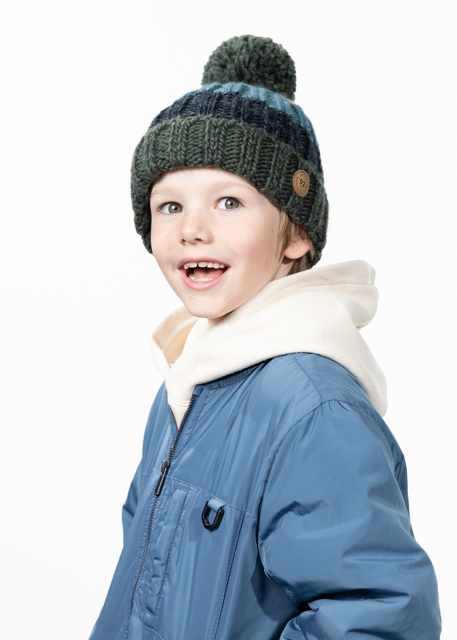 Kids Wilhelm Beanie Boys army - Front
