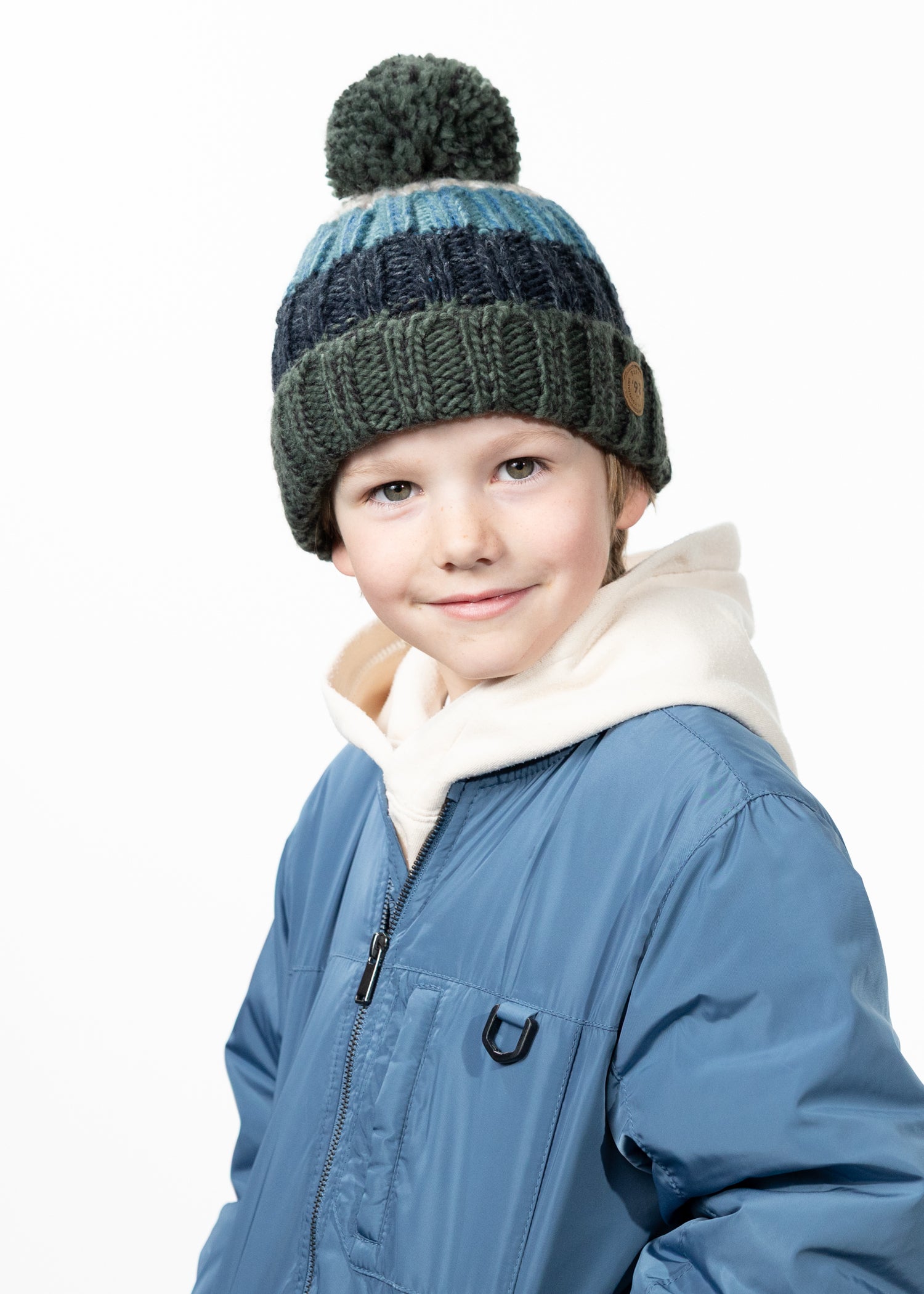 Kids Wilhelm Beanie Boys army - Front