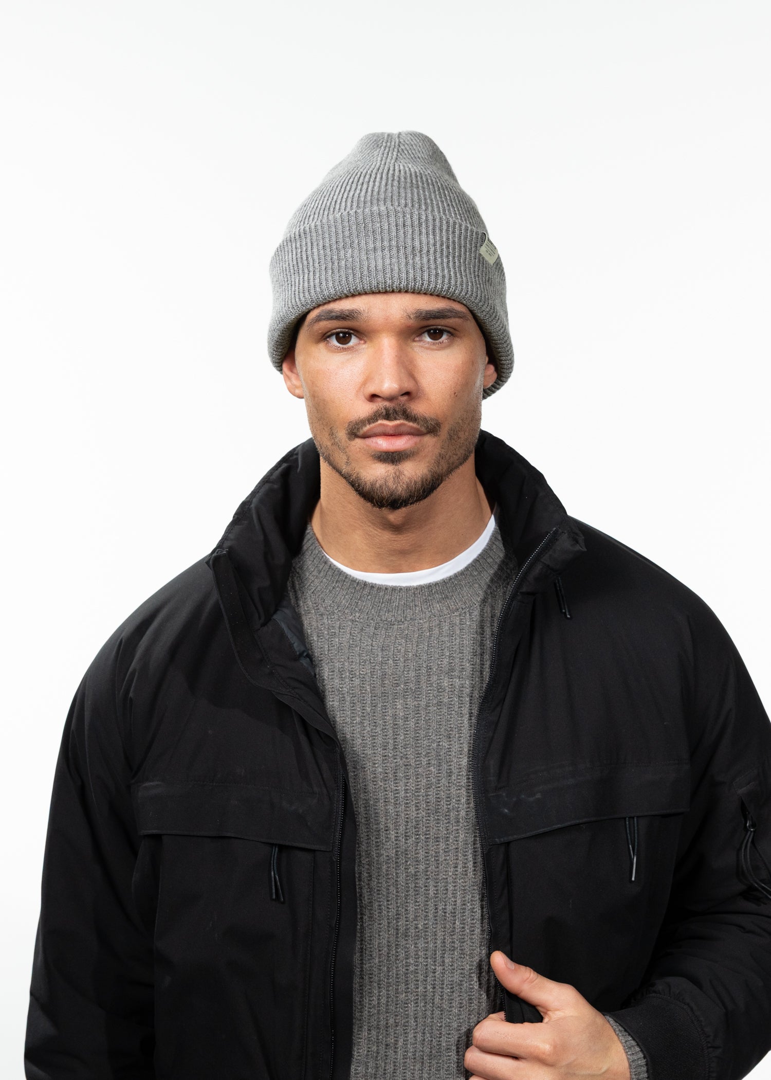 Unisex Kinabalu Beanie heather grey - Front