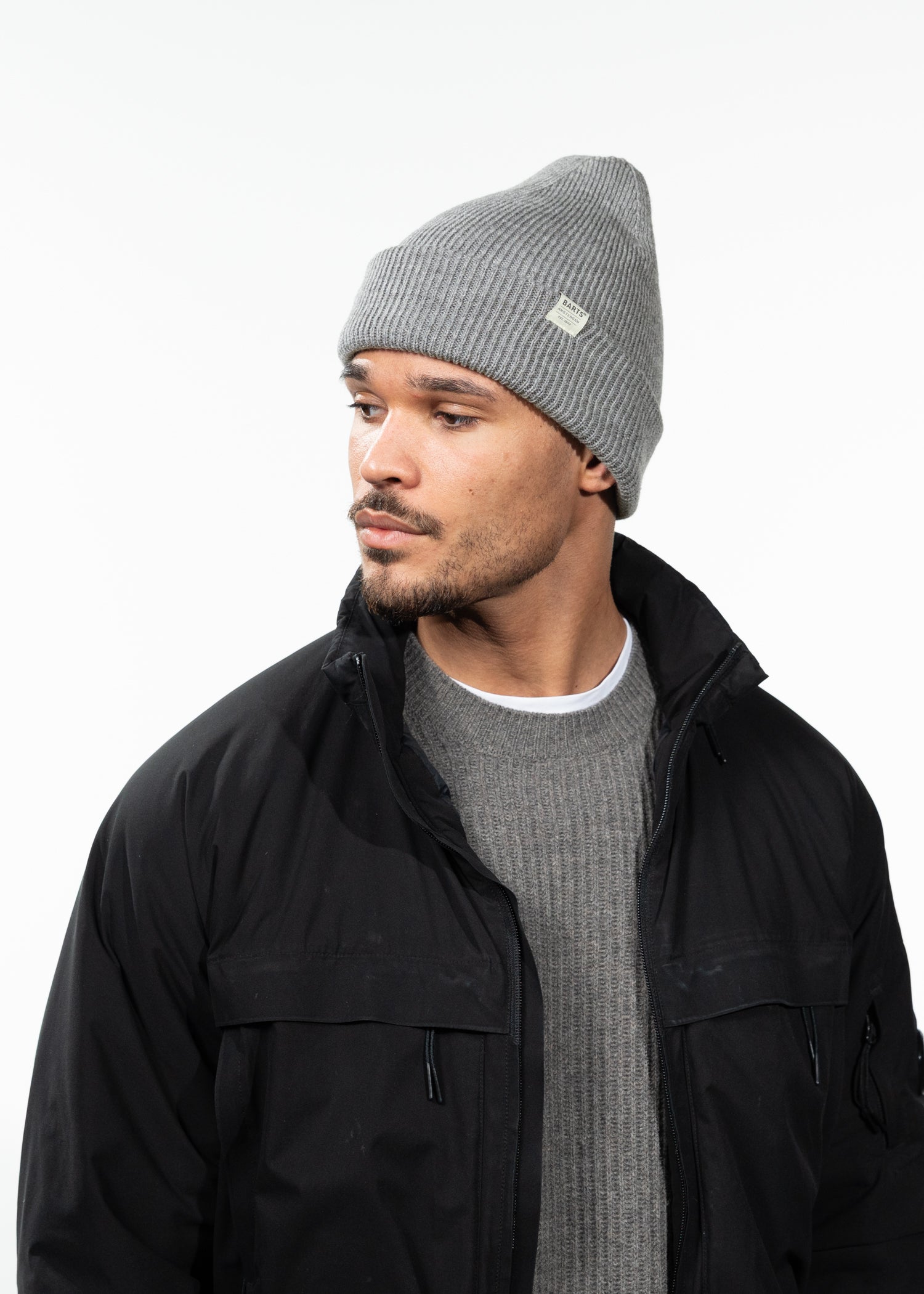 Unisex Kinabalu Beanie heather grey - Side