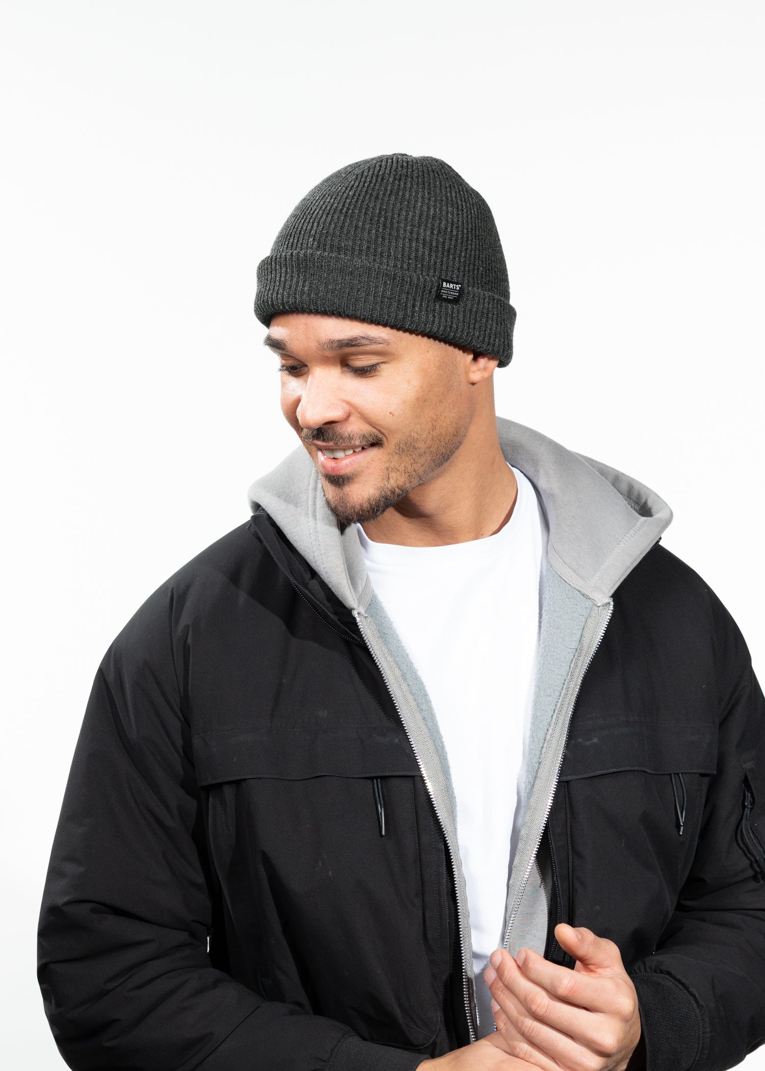 Unisex Kinyeti Beanie dark heather - Side