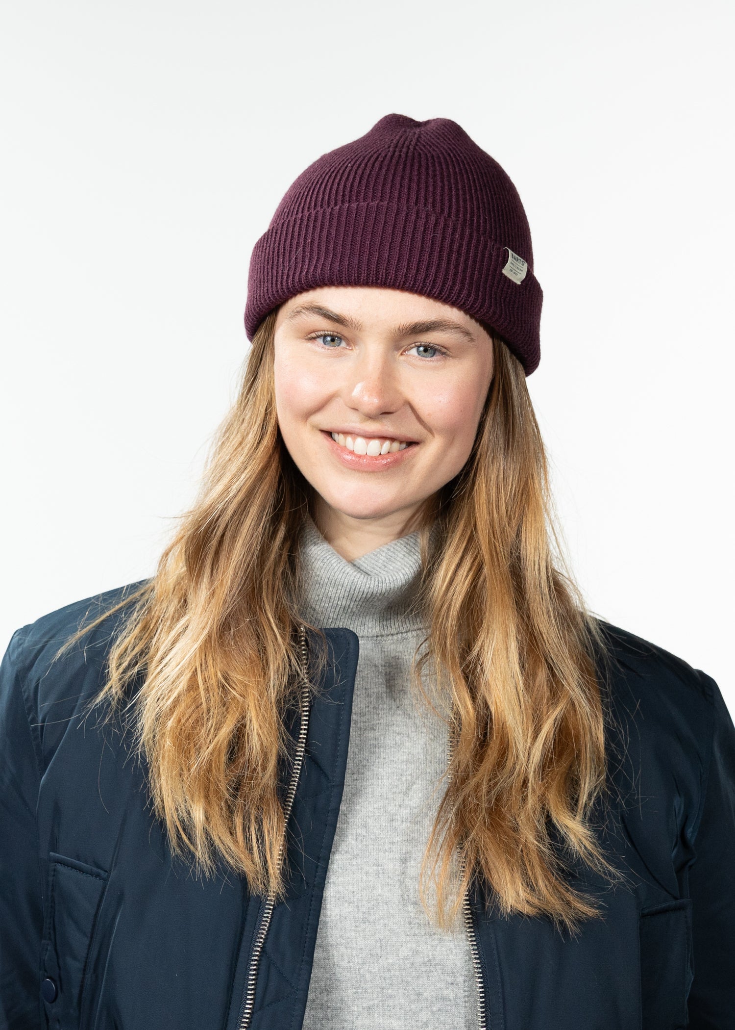 Unisex Kinyeti Beanie aubergine - Front