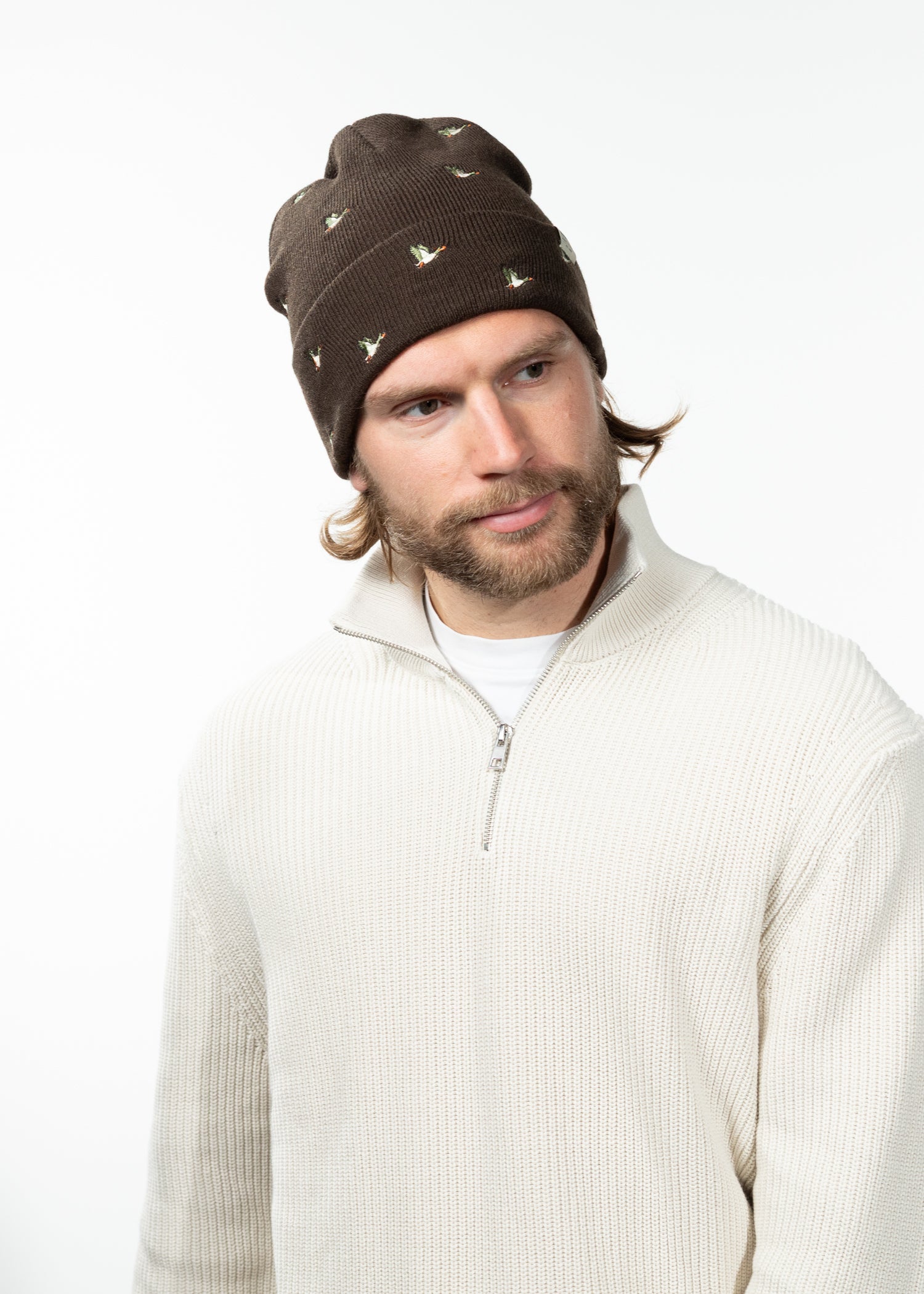 Men Vinson Beanie dark brown - Front