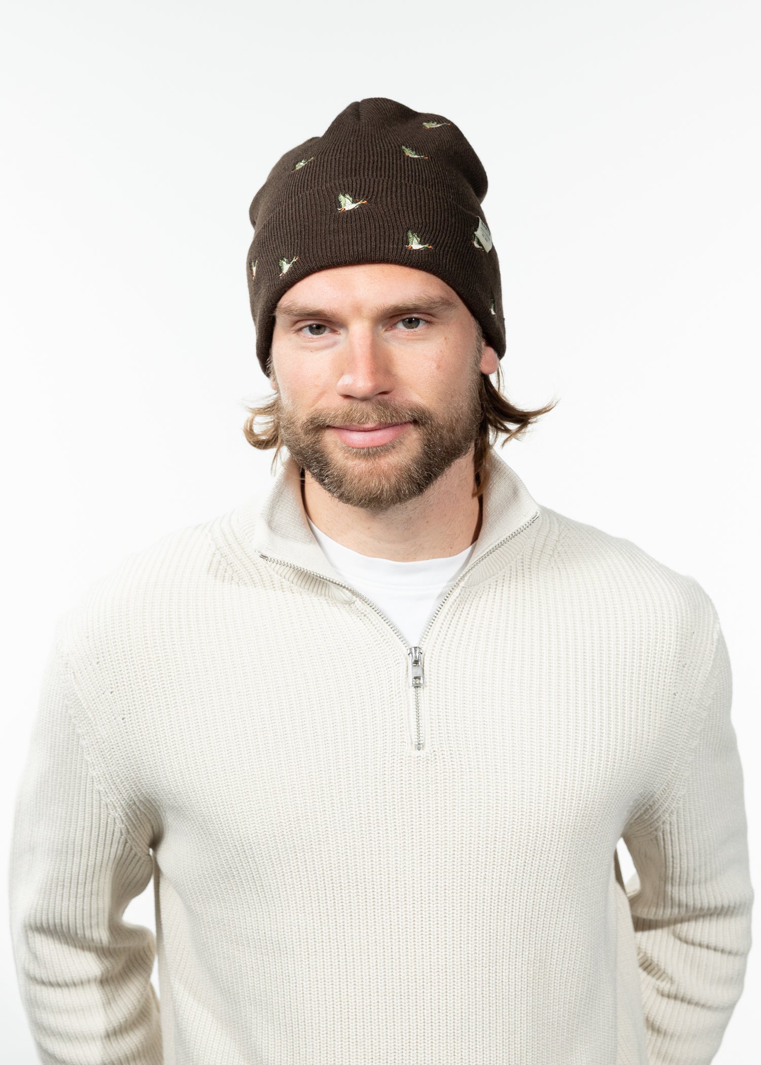 Men Vinson Beanie dark brown - Front