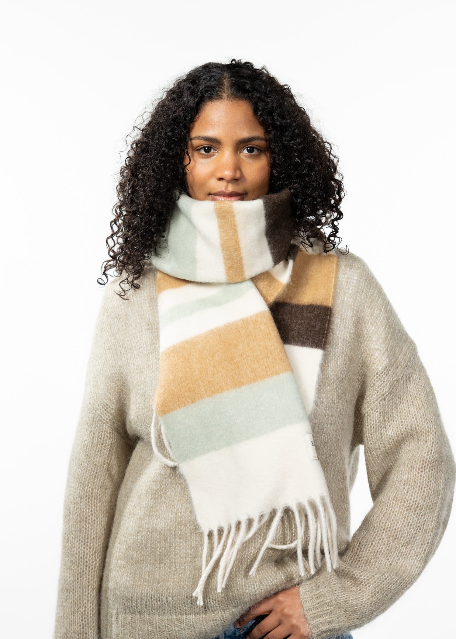 Women Eluzabeth Scarf dark brown - Front