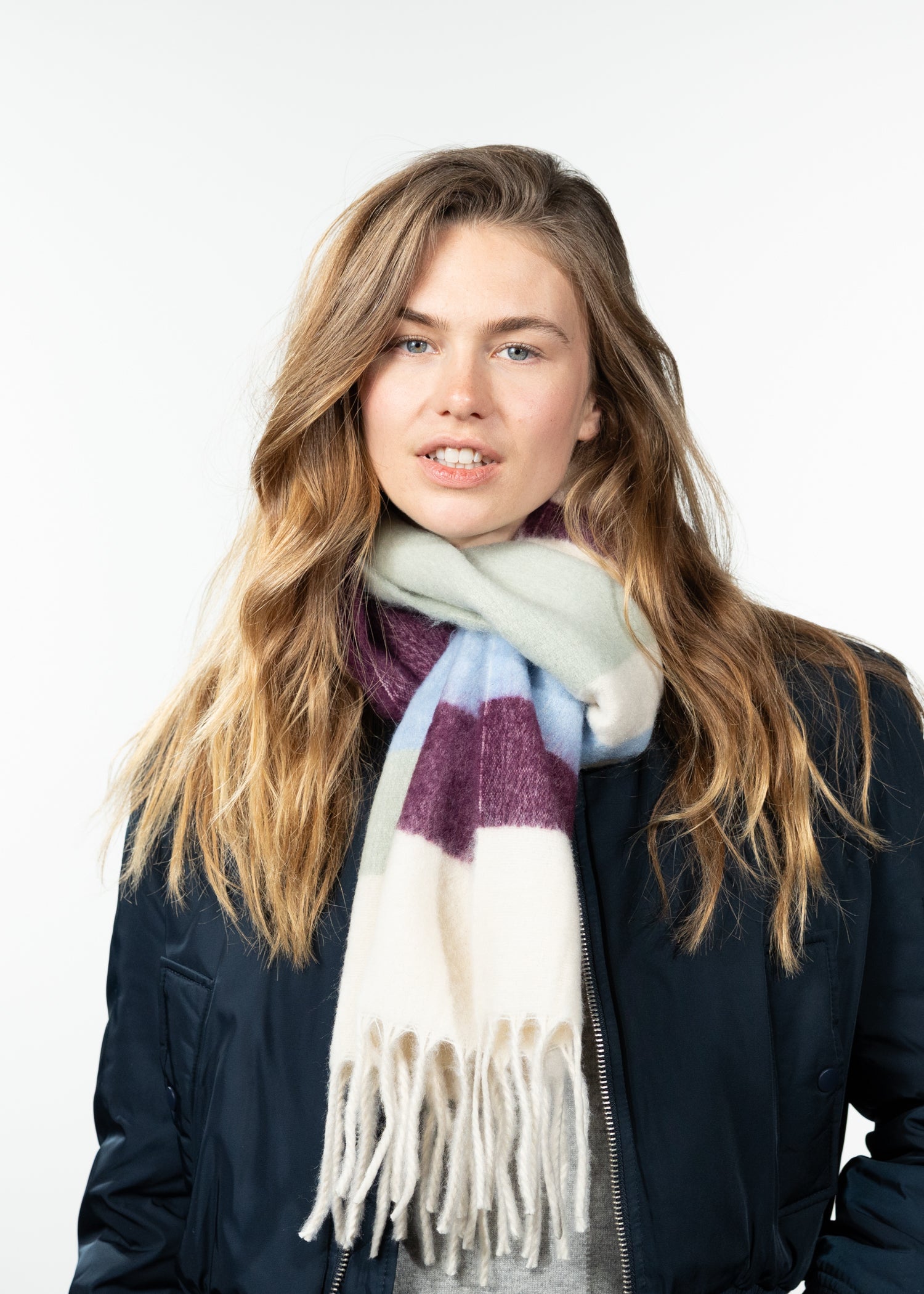 Women Eluzabeth Scarf aubergine - Front