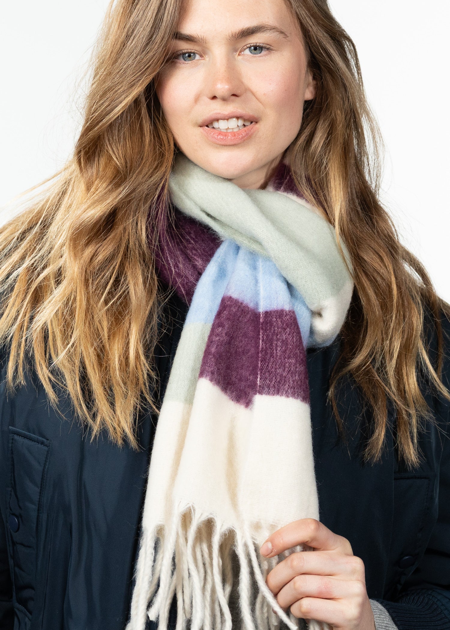 Women Eluzabeth Scarf aubergine - Front