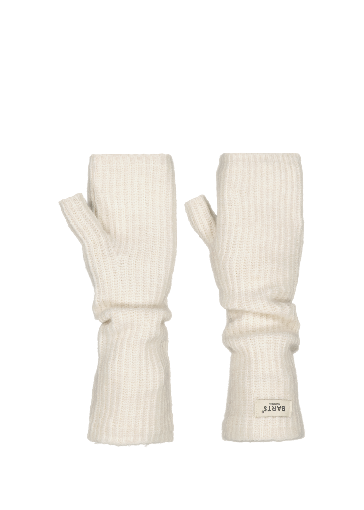 Women Darty Fingerless Gloves cream
