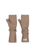 Women Darty Fingerless Gloves light brown