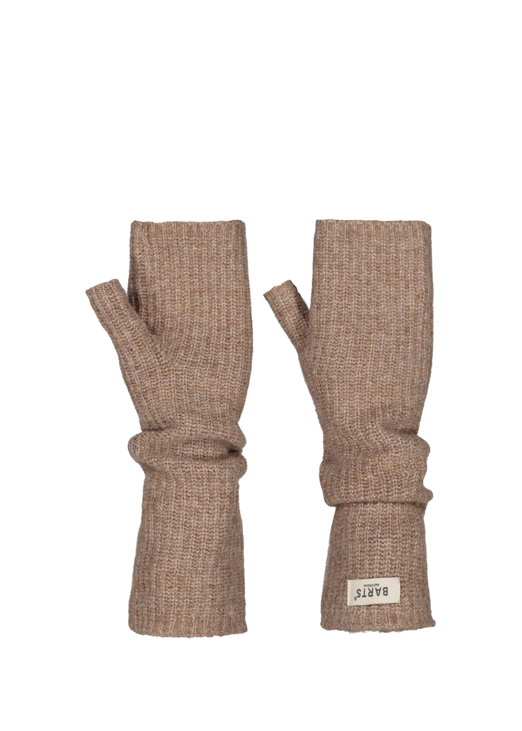 Women Darty Fingerless Gloves light brown