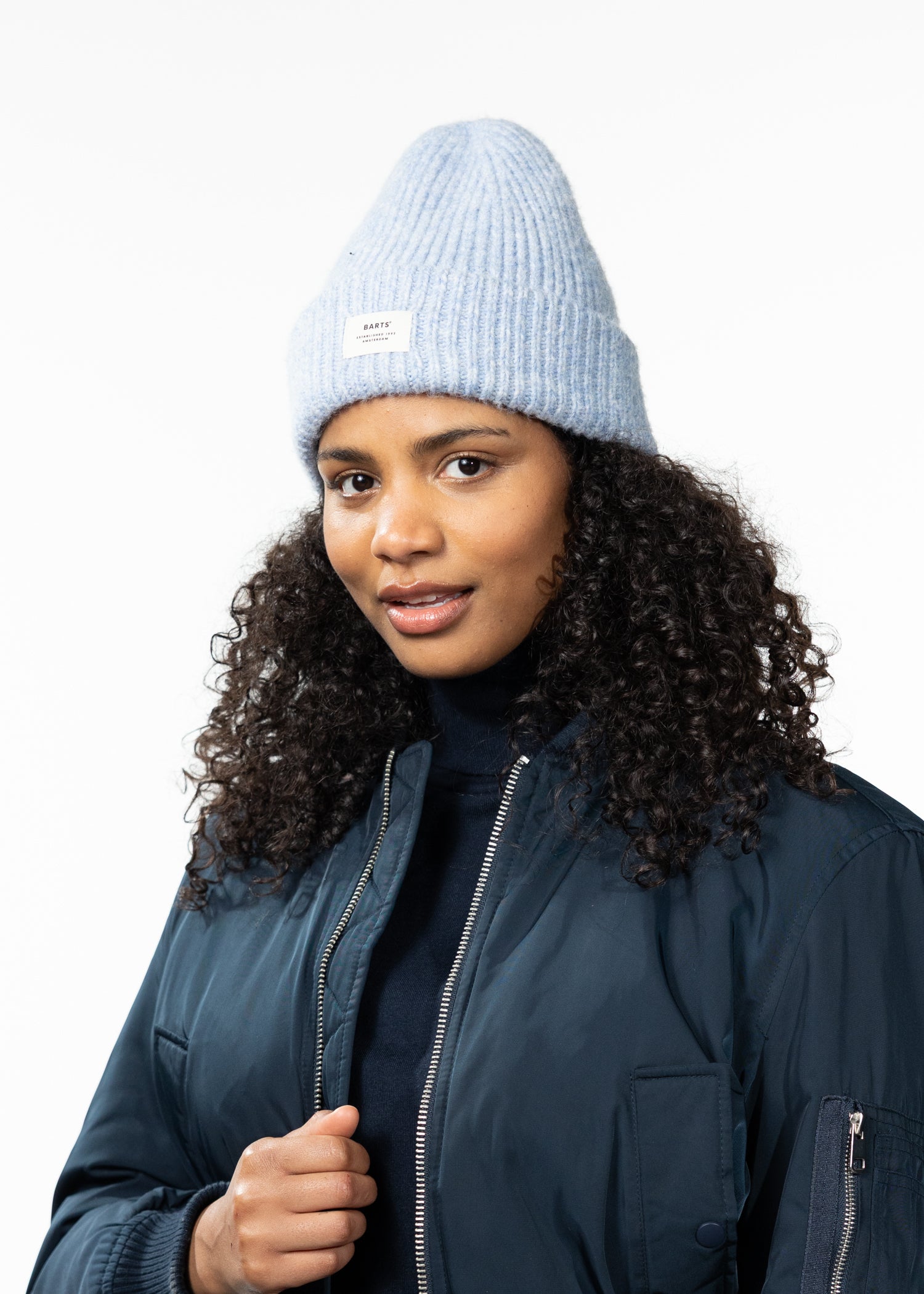 Women Owlet Beanie light blue - Side
