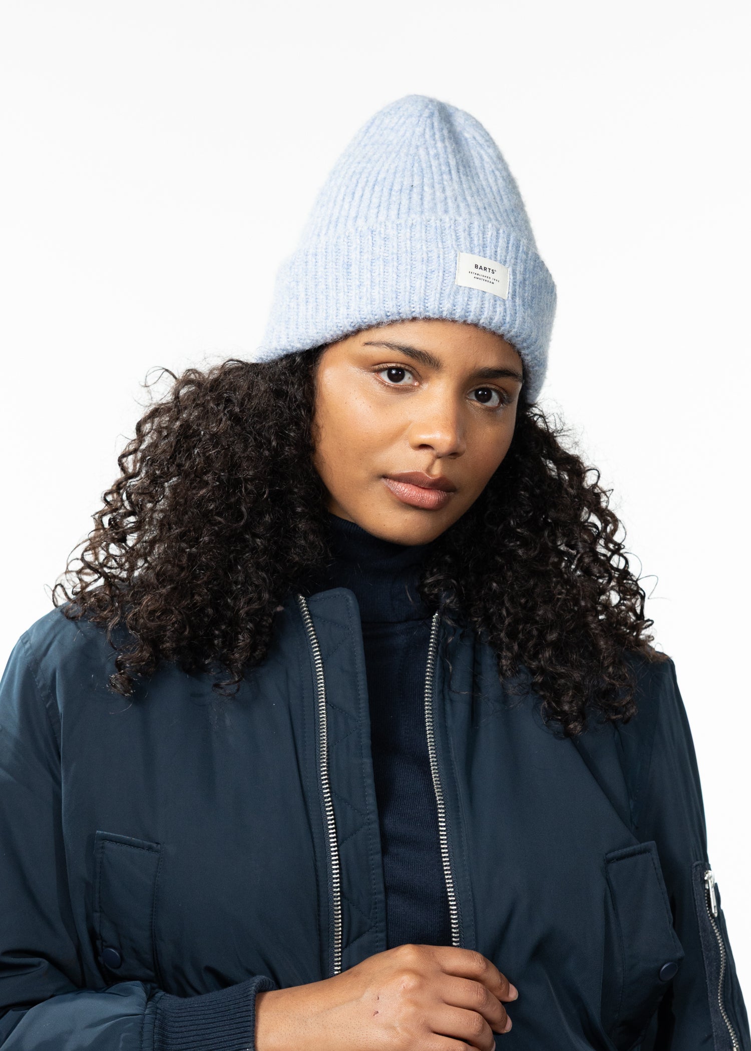 Women Owlet Beanie light blue - Side