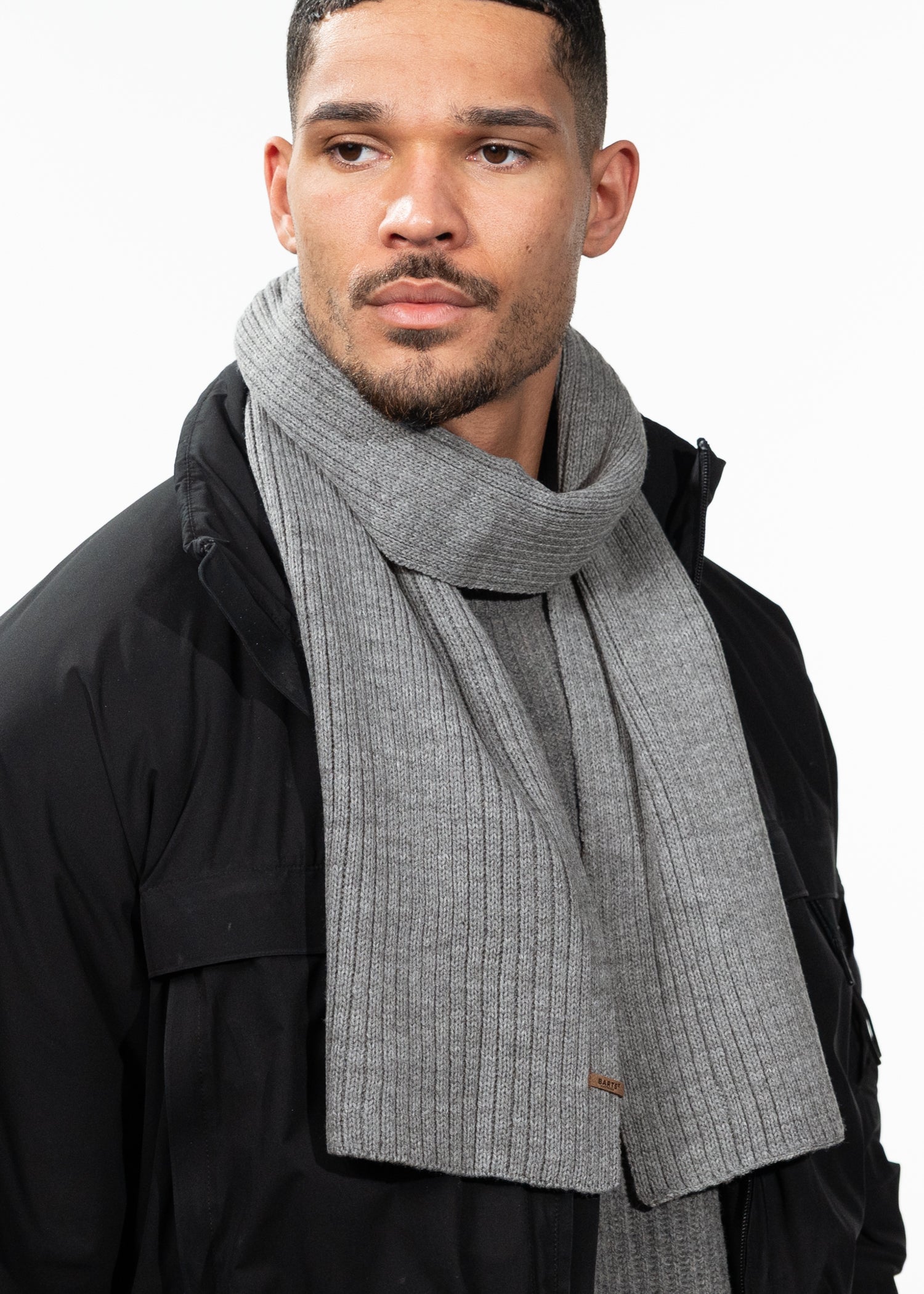Men Wilbert Scarf heather grey - Side